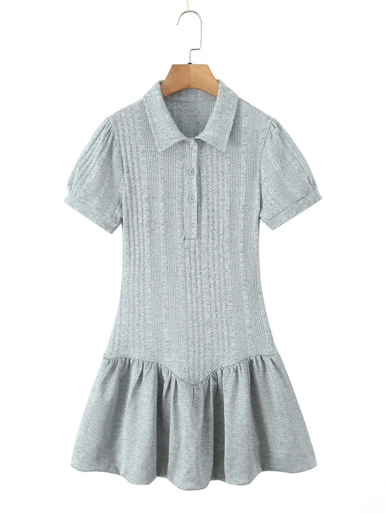 Short Sleeve Bubble Hem Mini Dress sold by Charming Charlie product image thumbnail 5