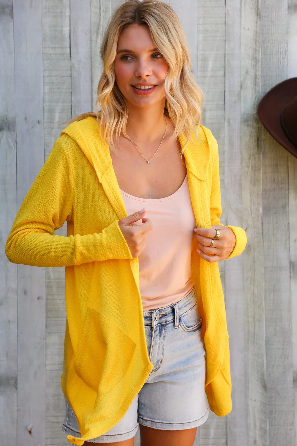 Coastal Breeze Sunflower Long Sleeve Open Hoodie Cardigan sold by Charming Charlie product image thumbnail 5