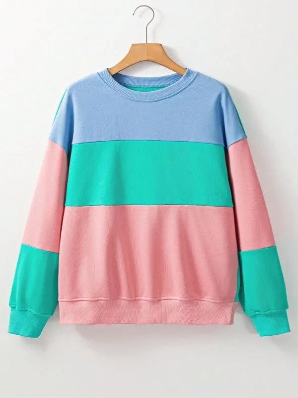 Cotton Colorblock Drop Shoulder Sweatshirt sold by Charming Charlie product image thumbnail 4