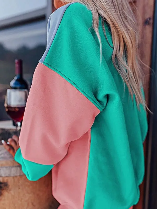 Cotton Colorblock Drop Shoulder Sweatshirt sold by Charming Charlie product image thumbnail 3