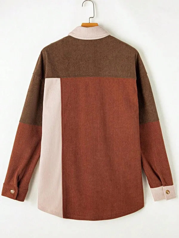 Corduroy Boho Patch Button Shirt Shacket sold by Charming Charlie product image thumbnail 4