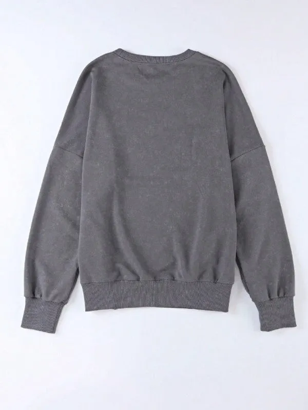 Cotton Acid Mineral Drop Shoulder Relax Sweatshirt sold by Charming Charlie product image thumbnail 5