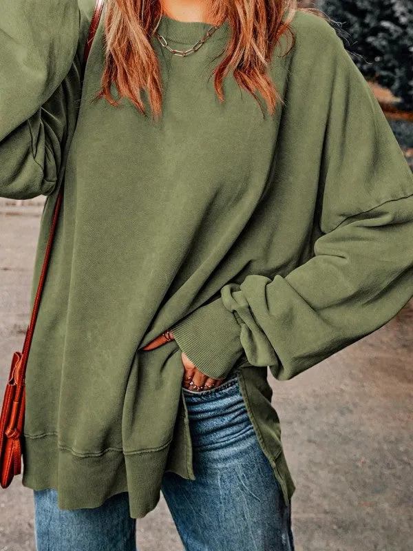 Cotton Acid Mineral Drop Shoulder Relax Sweatshirt sold by Charming Charlie product image thumbnail 3