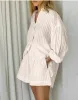 2-piece matching long sleeve and shorts set sold by Charming Charlie