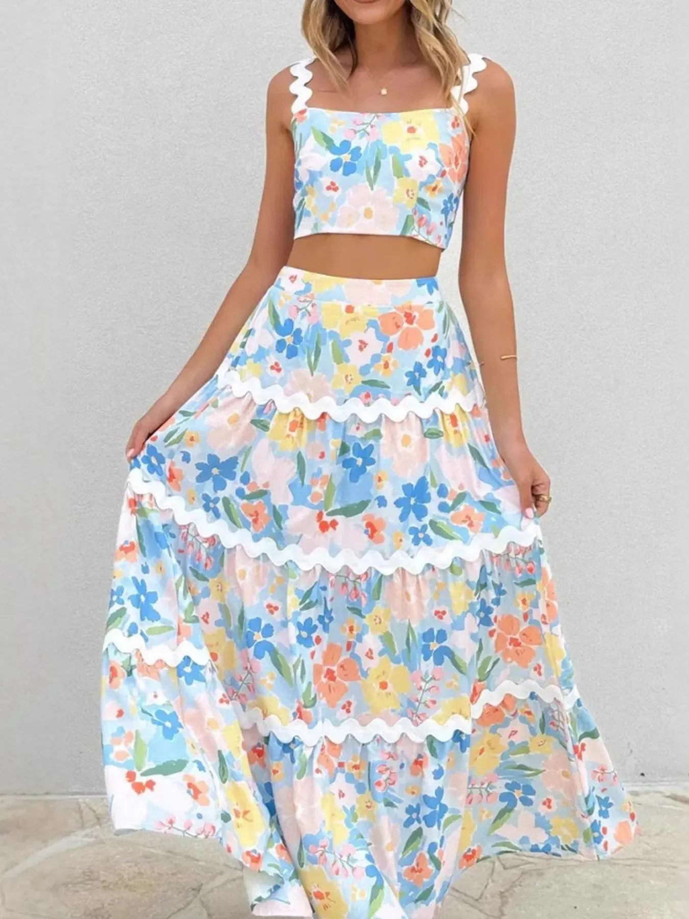 Printed Cami and Maxi Skirt Set sold by Charming Charlie product image thumbnail 4