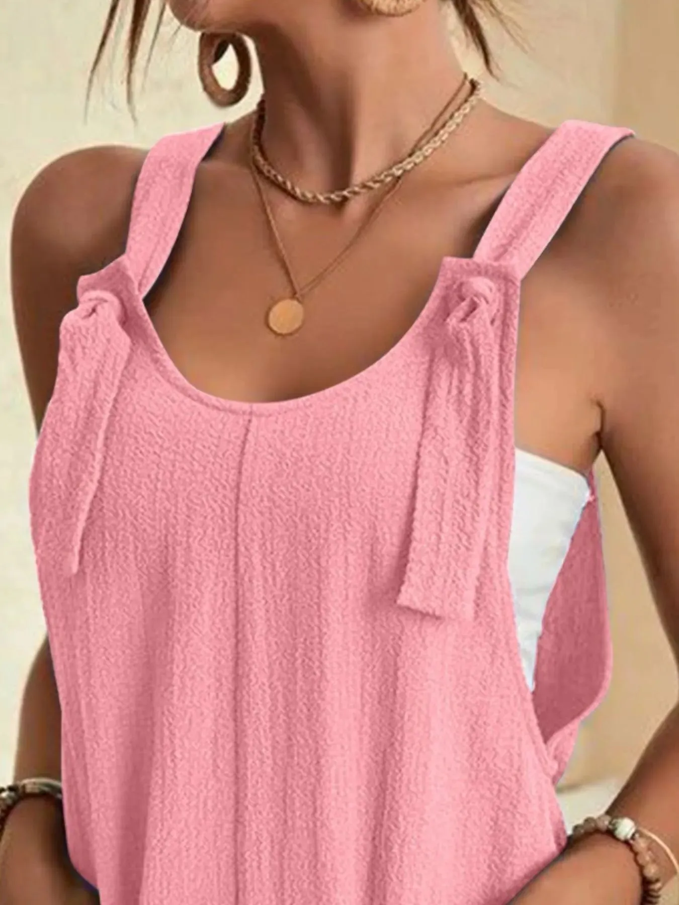 Full Size Knot Strap Romper with Pockets Plus Size sold by Charming Charlie product image thumbnail 5