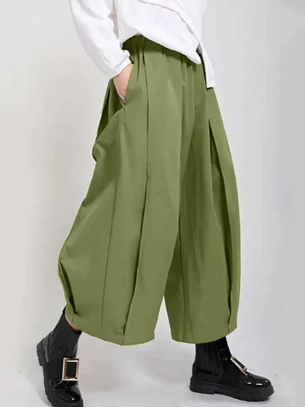Plus Size Wide Leg Pleated Detail Cropped Pants sold by Charming Charlie