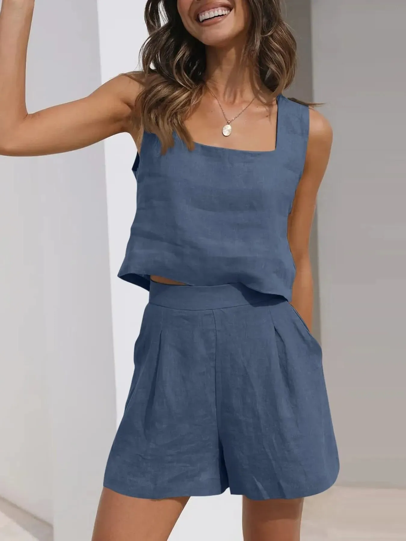 Square Neck Tank and Shorts Set sold by Charming Charlie product image thumbnail 5