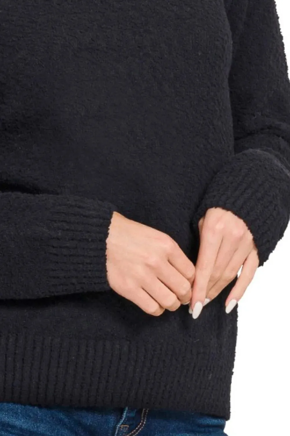 Zenana Turtle-neck Long Sleeve Sweater sold by Charming Charlie product image thumbnail 3