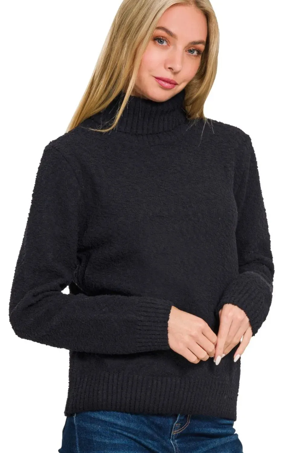 Zenana Turtle-neck Long Sleeve Sweater sold by Charming Charlie