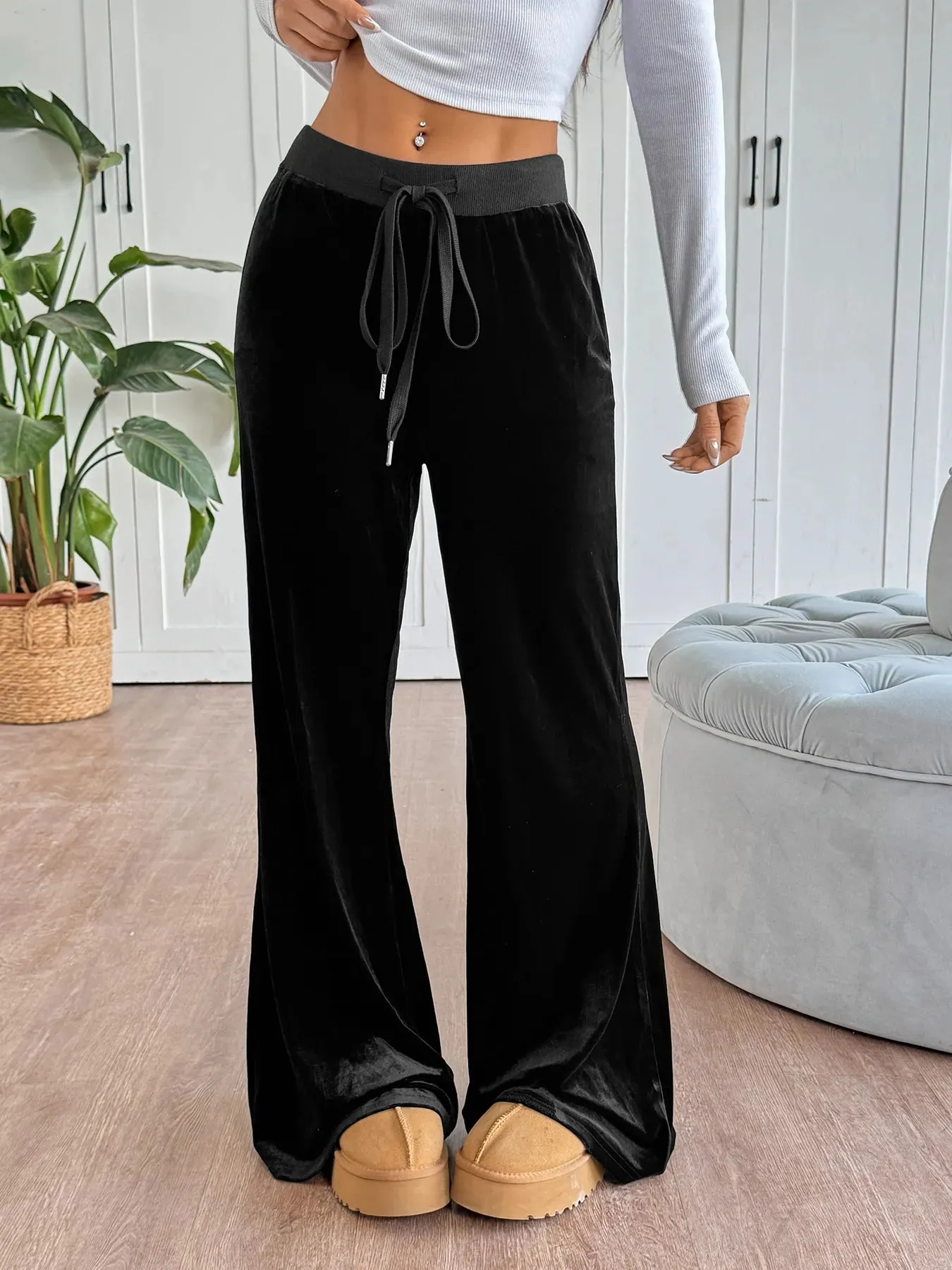 Wide-Leg Drawstring Pants sold by Charming Charlie product image thumbnail 2