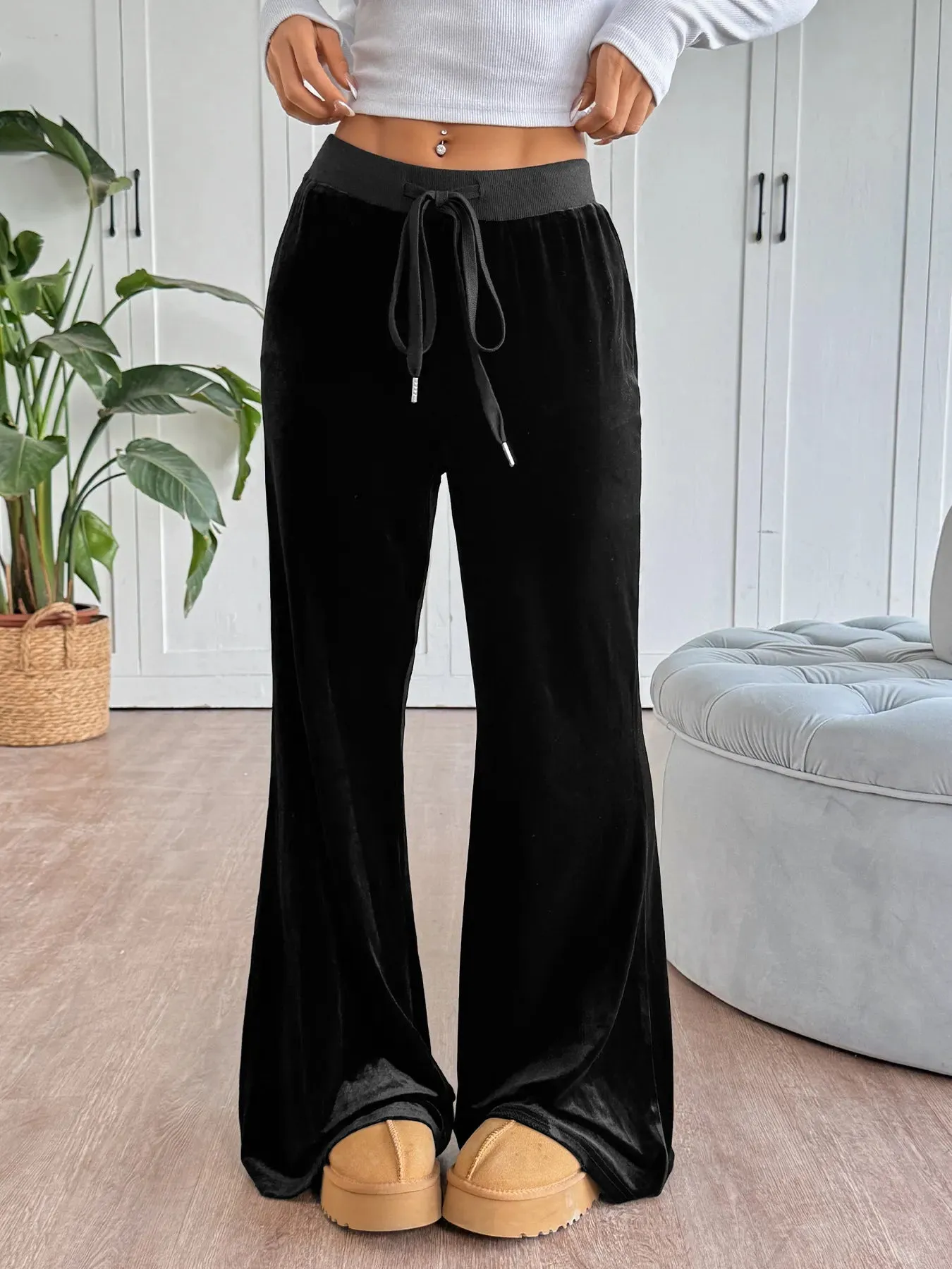 Wide-Leg Drawstring Pants sold by Charming Charlie product image thumbnail 4