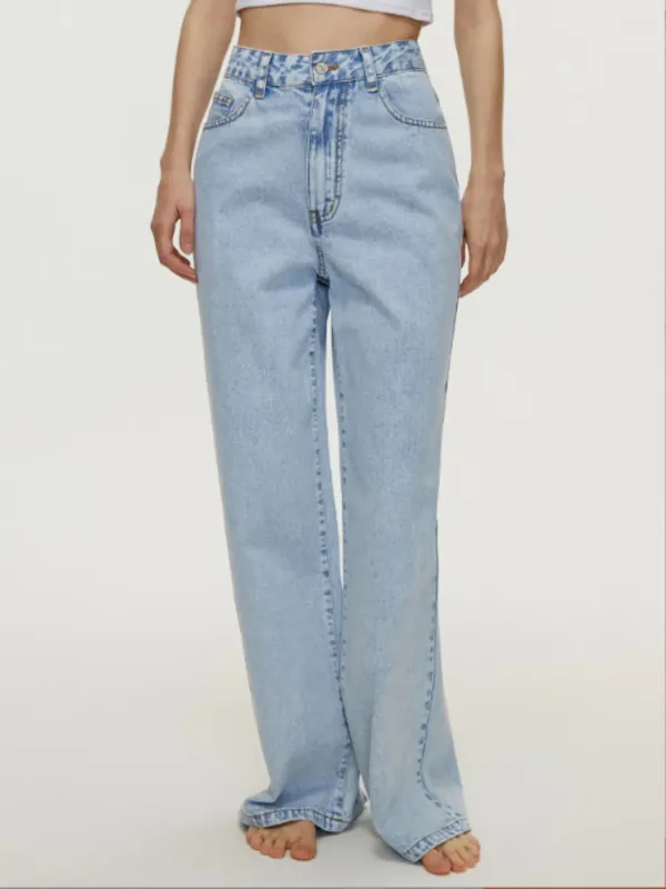 High-Waisted Wide Leg Jeans sold by Charming Charlie