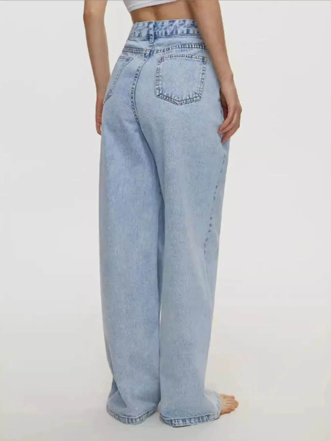 High-Waisted Wide Leg Jeans sold by Charming Charlie product image thumbnail 5
