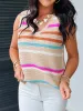 Striped Knit V-Neck Sweater Vest sold by Charming Charlie