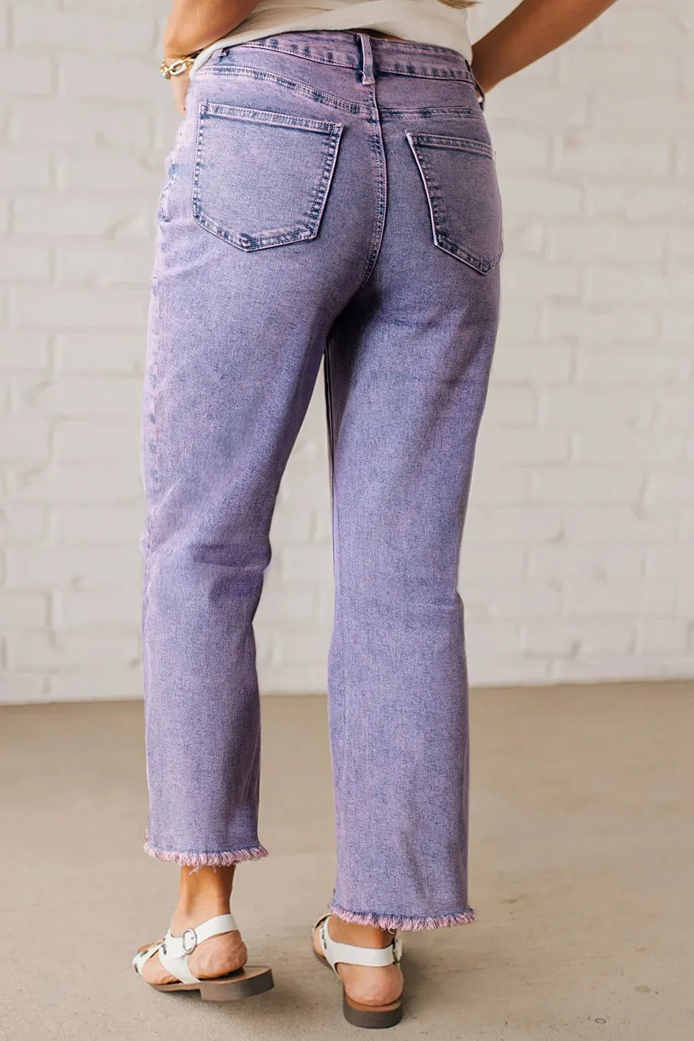 Washed Raw Hem Cropped Jeans sold by Charming Charlie product image thumbnail 2