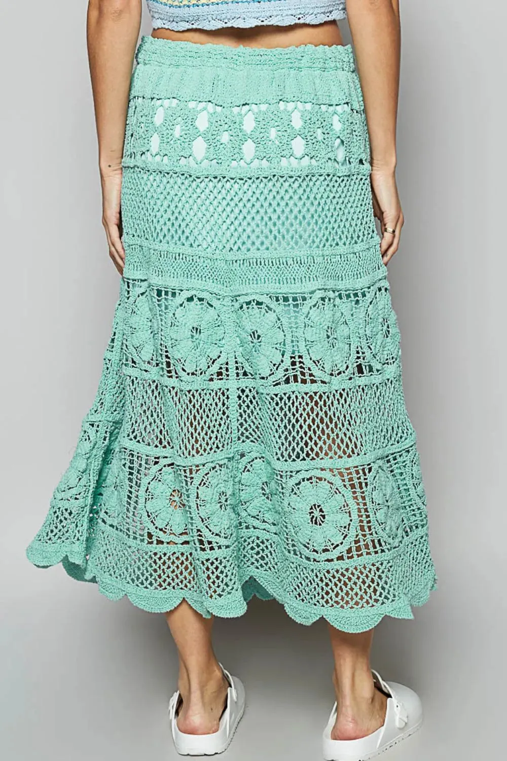POL Lace Tiered Midi Skirt sold by Charming Charlie product image thumbnail 3