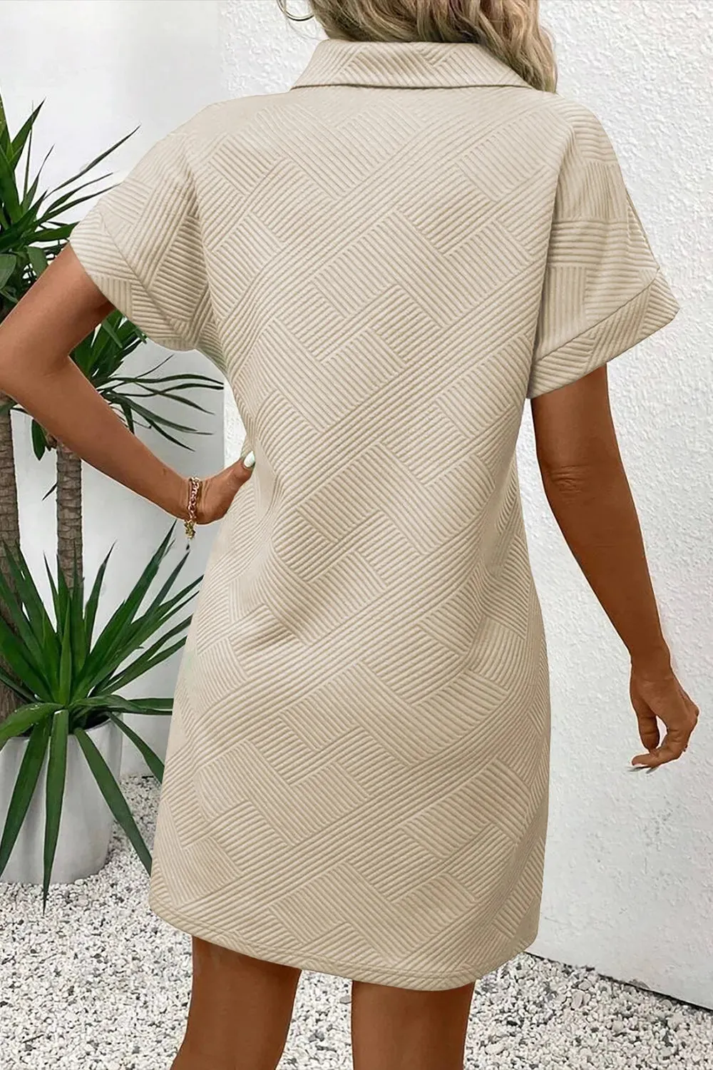 Button Front Short Sleeve Mini Dress sold by Charming Charlie product image thumbnail 2