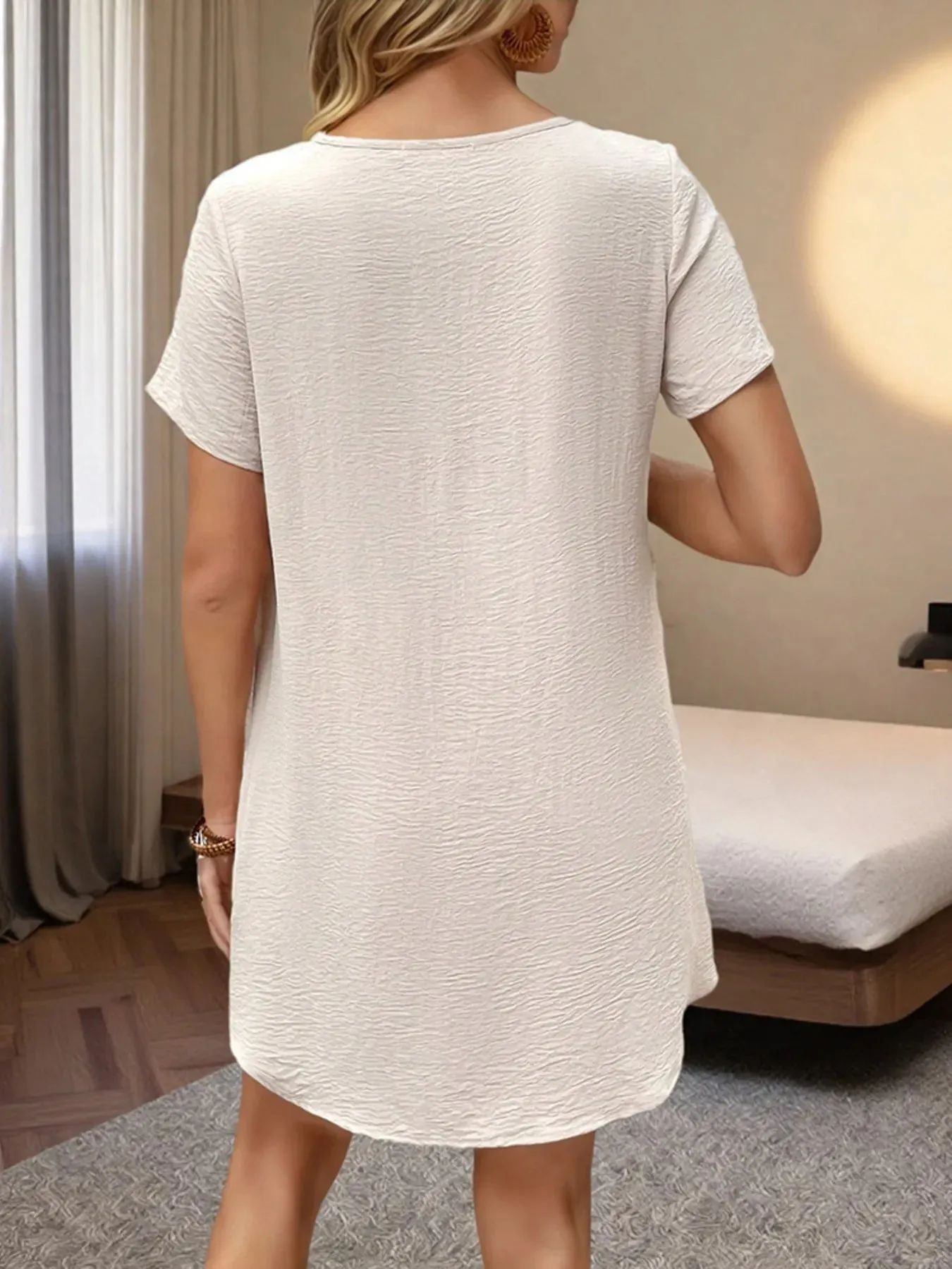 High-Low Round Neck Top and Shorts Set sold by Charming Charlie product image thumbnail 2