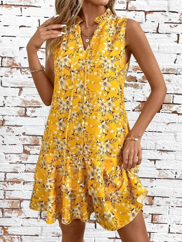 Ruffled Hem Sleeveless Mini Dress sold by Charming Charlie