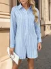 Striped Button Front Long Sleeve Romper sold by Charming Charlie