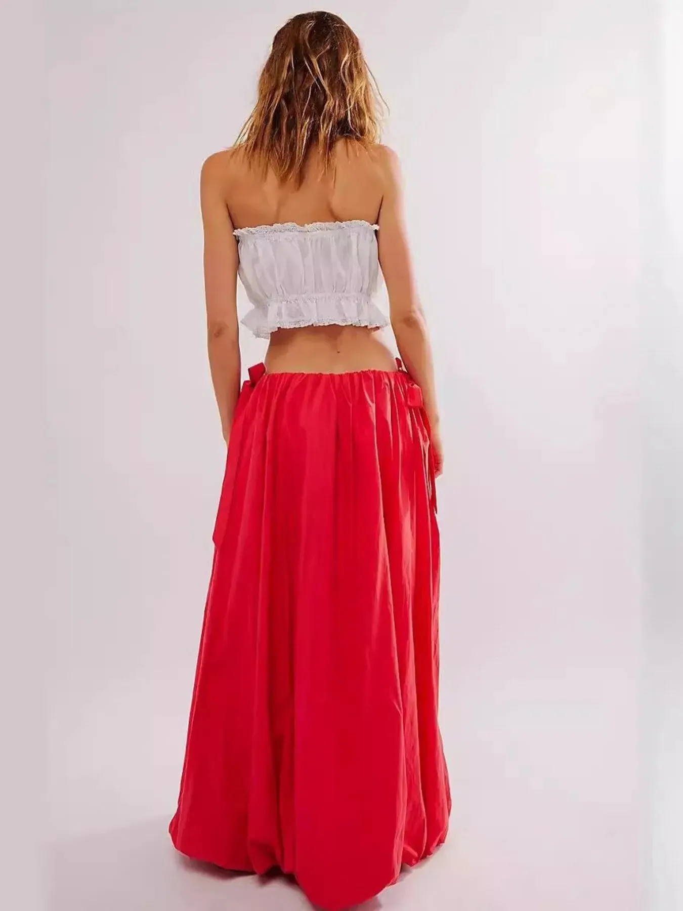 Side Bow Maxi Skirt with Pockets sold by Charming Charlie product image thumbnail 5