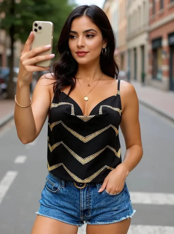 Chevron Pattern Cami sold by Charming Charlie