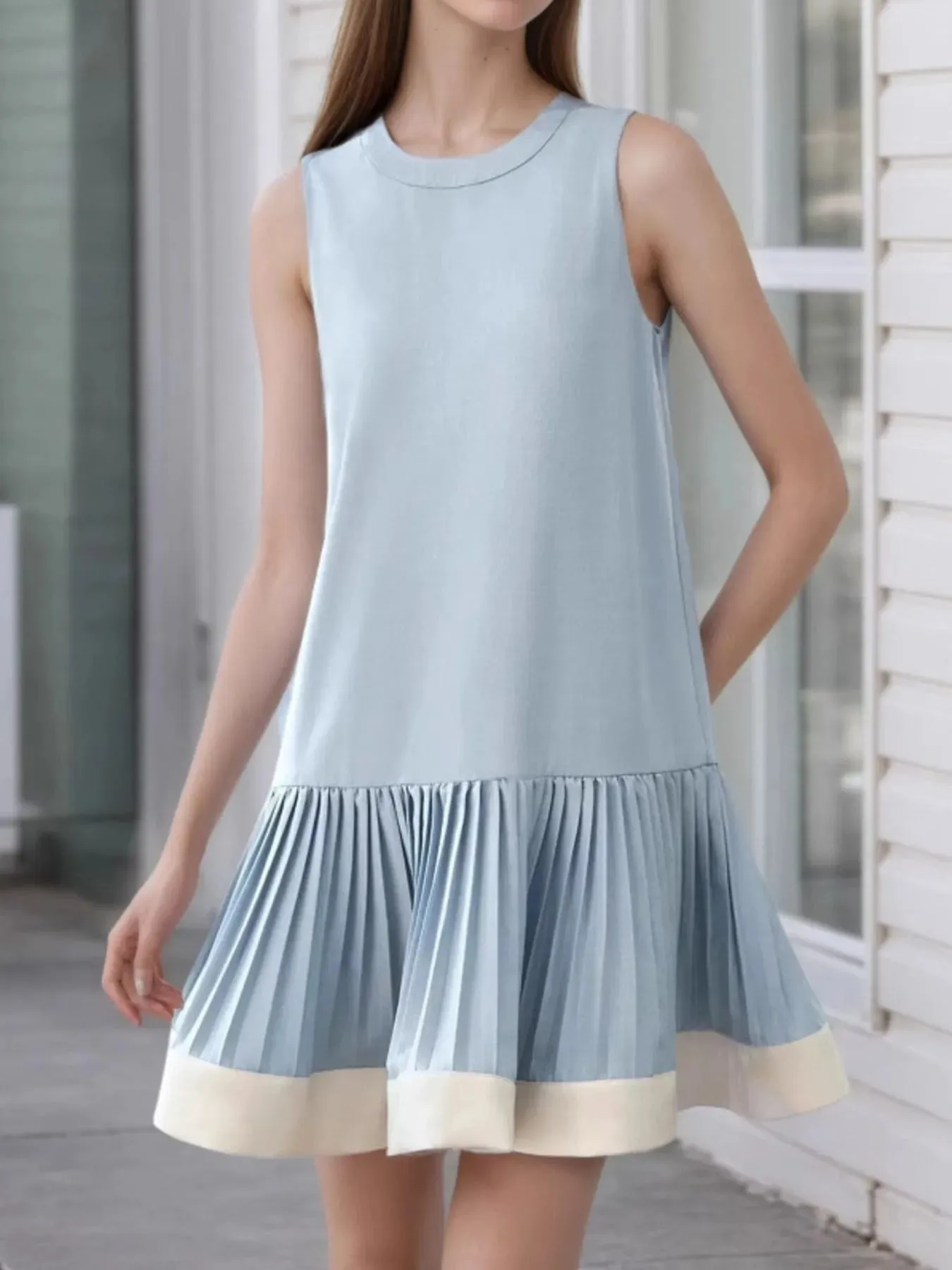 Sleeveless Pleated Hem Dress sold by Charming Charlie product image thumbnail 2