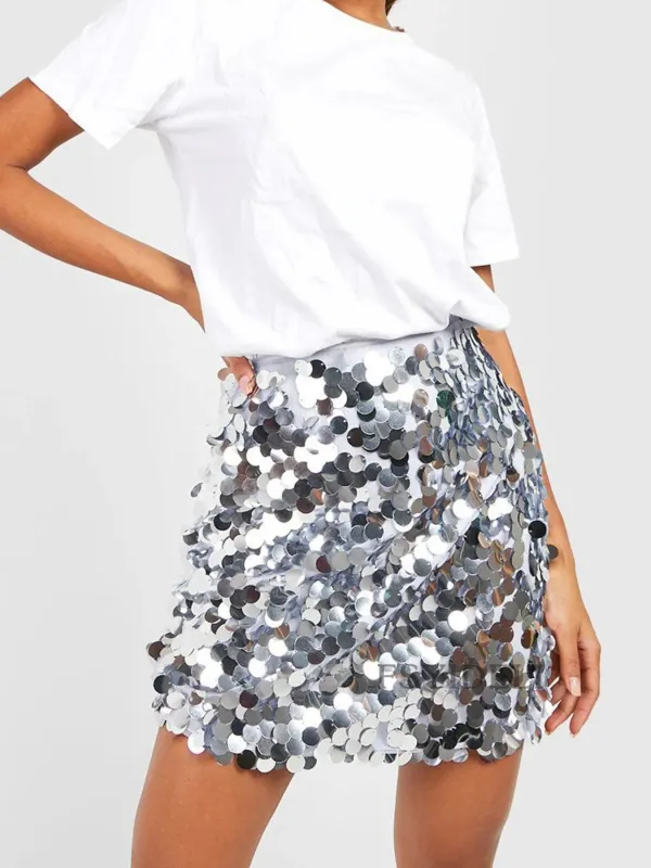 Sequin Mini Skirt sold by Charming Charlie