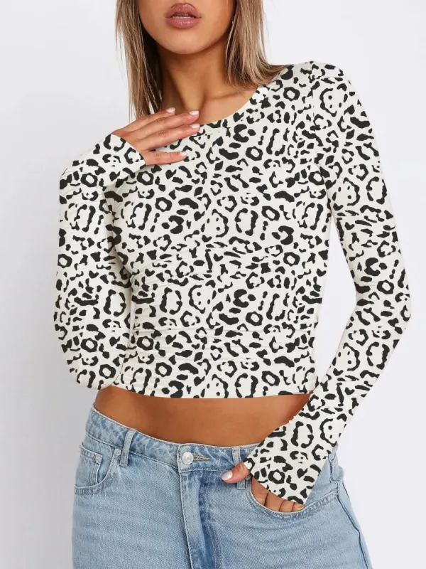 Long Sleeve Cropped T-Shirt sold by Charming Charlie