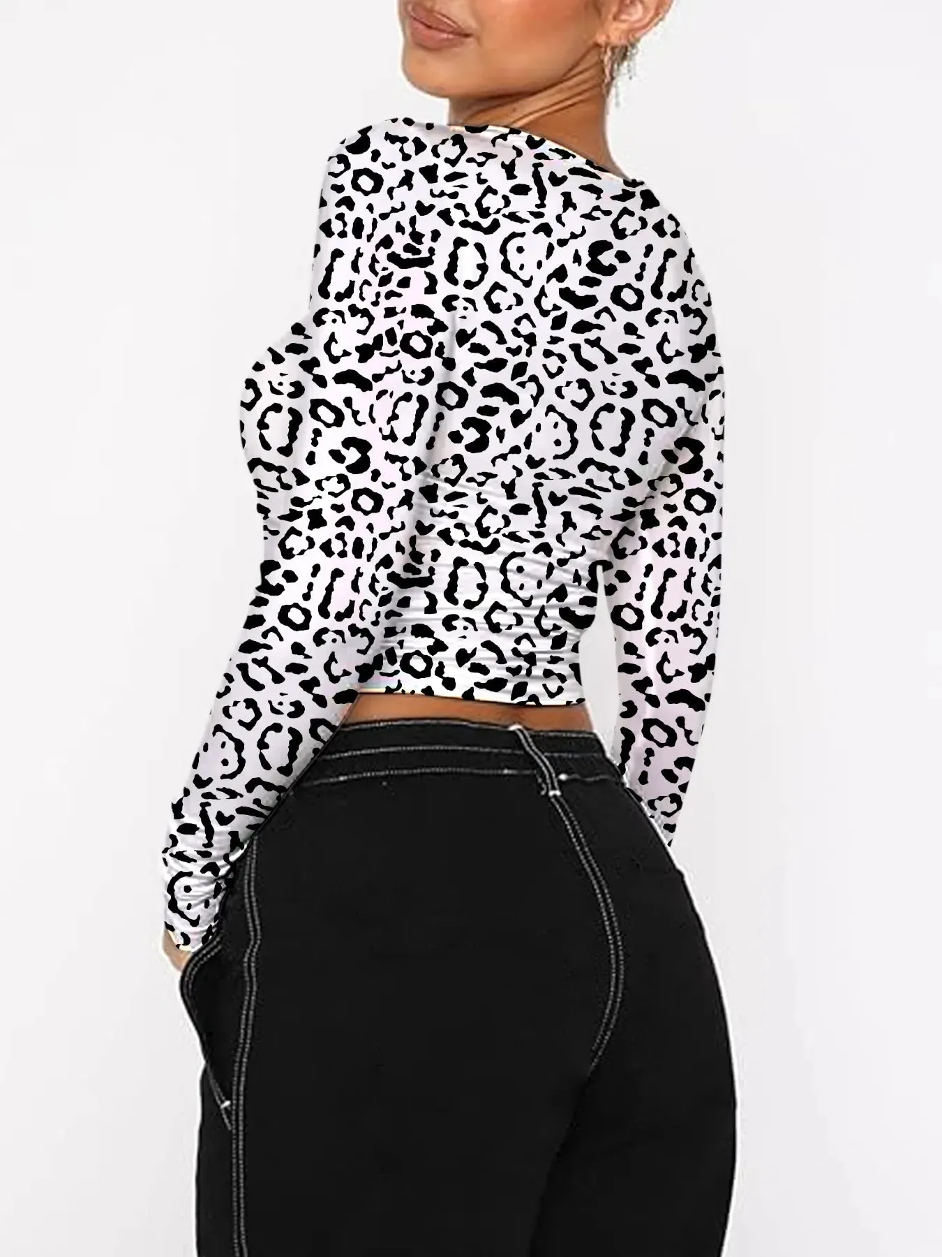 Long Sleeve Cropped T-Shirt sold by Charming Charlie product image thumbnail 5