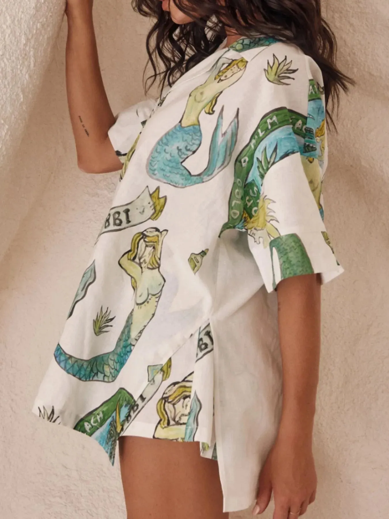 Printed Button Up Shirt and Shorts Set sold by Charming Charlie product image thumbnail 4