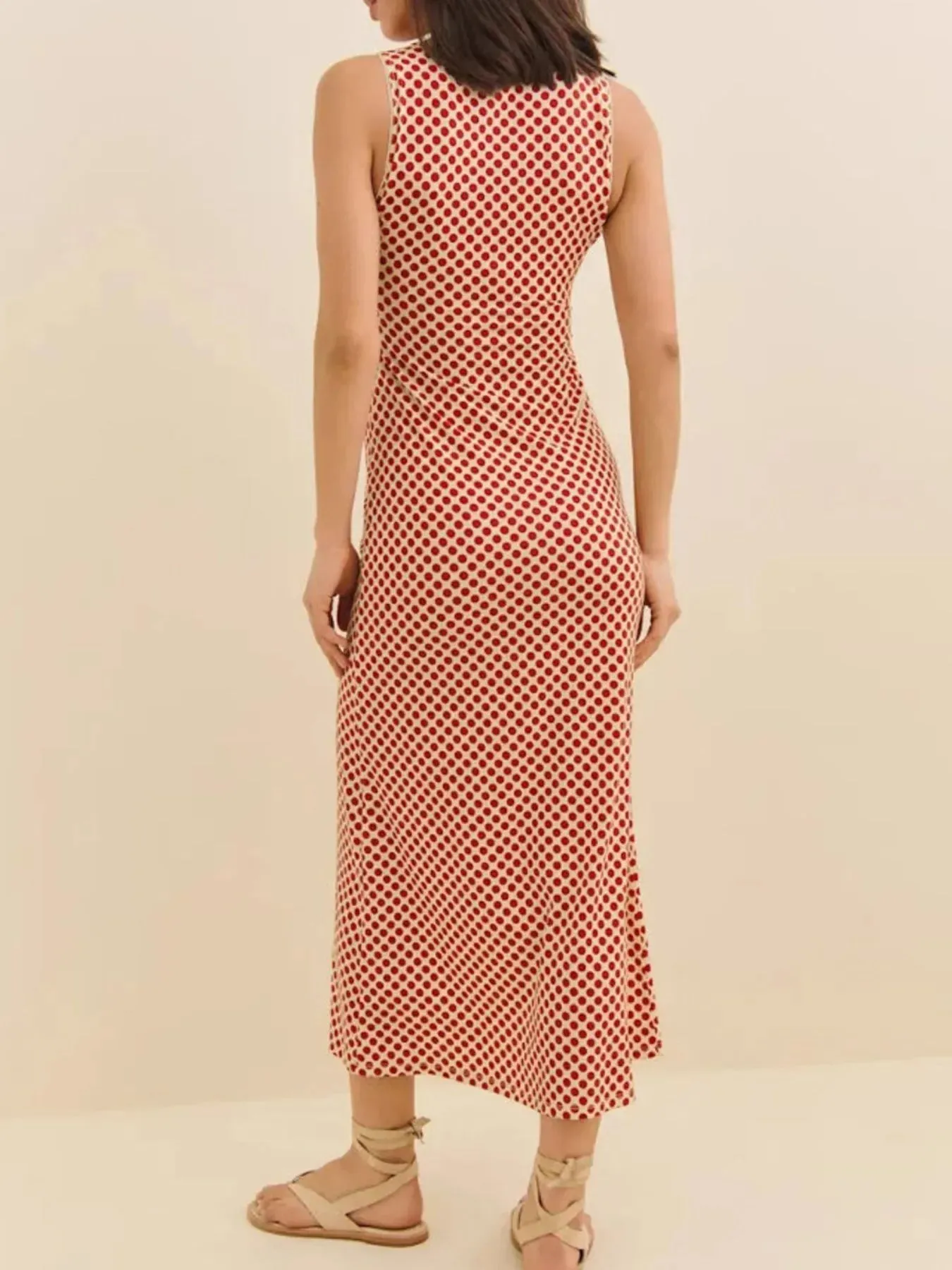 Polka Dot V-Neck Sleeveless Dress sold by Charming Charlie product image thumbnail 2