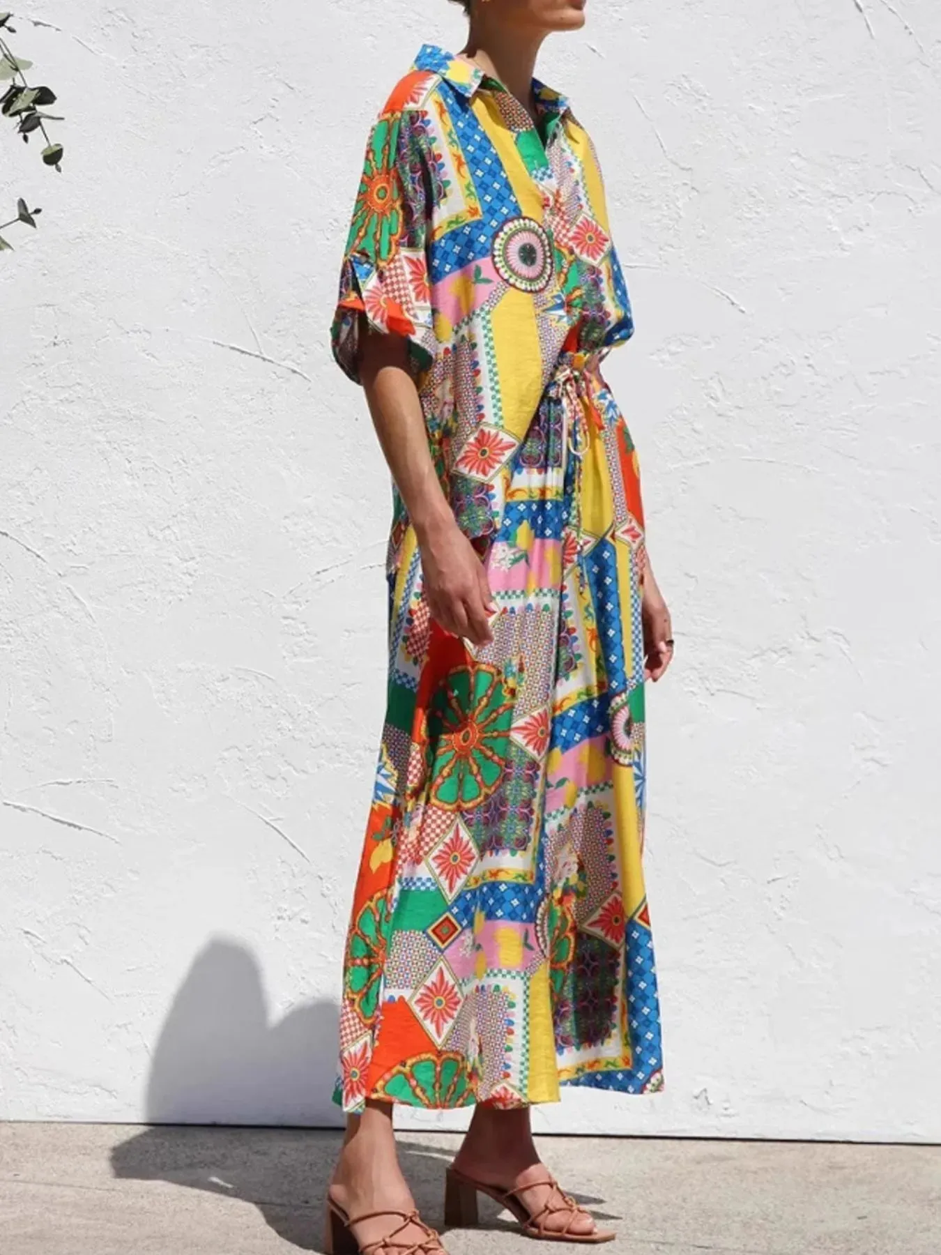 Printed Button Up Shirt and Pants Set sold by Charming Charlie product image thumbnail 5