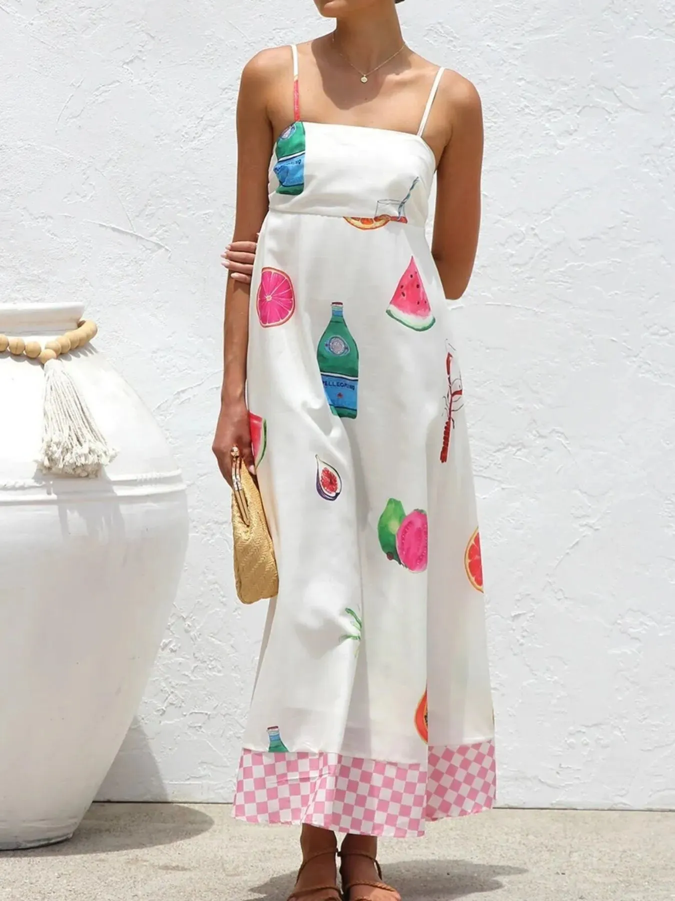 Printed Square Neck Maxi Cami Dress sold by Charming Charlie product image thumbnail 3