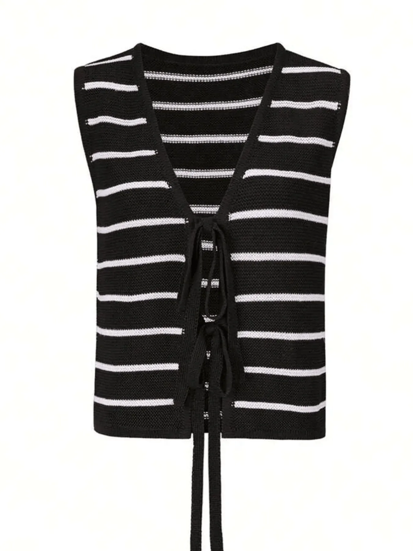 Tie Front Striped Sweater Vest sold by Charming Charlie product image thumbnail 5
