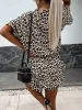 Leopard Print Button-Up Shirt Dress with Ruffle Hem sold by Charming Charlie