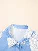 Floral Print Button Up Pleated Detail Puff Sleeve Shirt sold by Charming Charlie