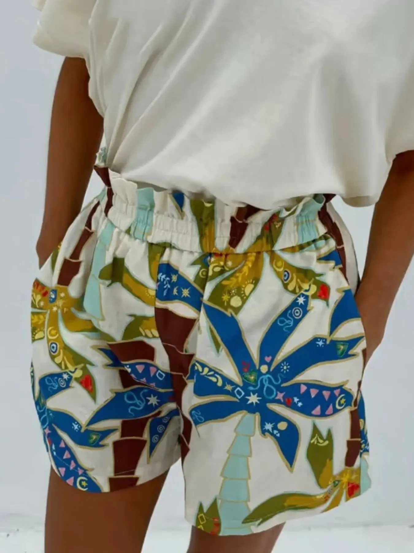 Printed Button Up Shirt and Shorts Set sold by Charming Charlie product image thumbnail 3