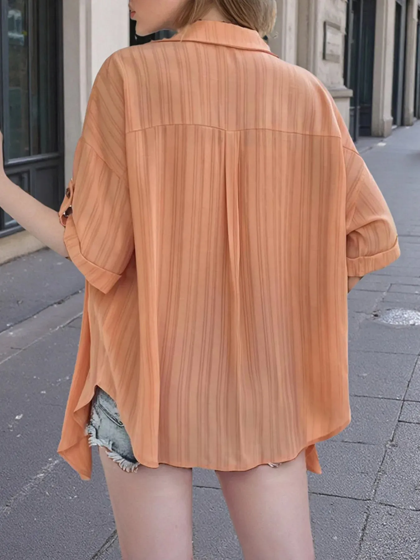 Open Front Half Sleeve Cardigan sold by Charming Charlie product image thumbnail 5