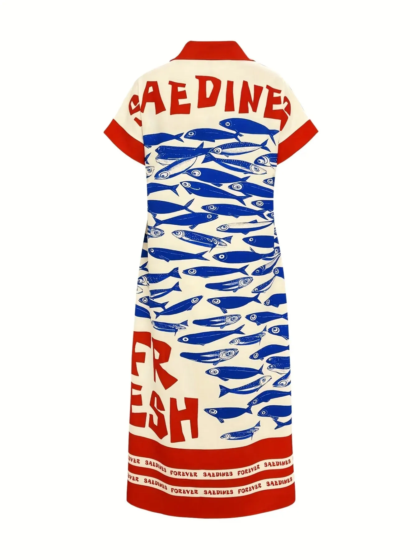 Printed Button Down Shirt Dress sold by Charming Charlie product image thumbnail 4