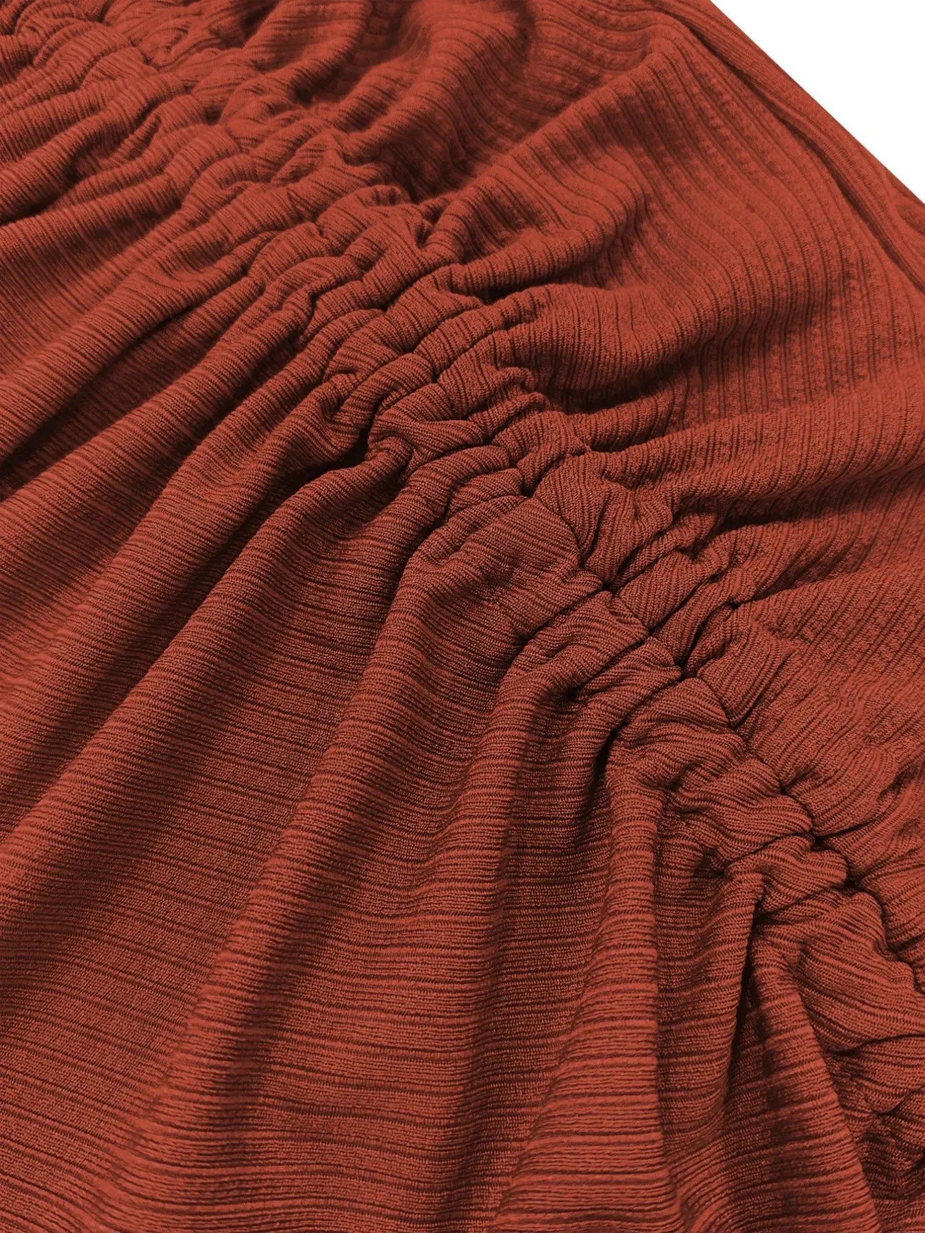 Ruched Asymmetrical Neck Ribbed Bodycon Dress sold by Charming Charlie product image thumbnail 3