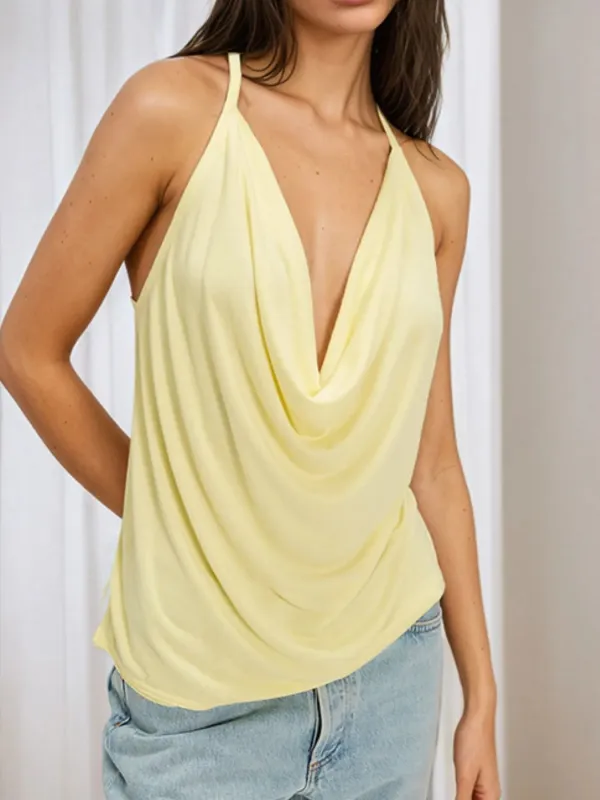 Backless Deep V-Neck Cami sold by Charming Charlie