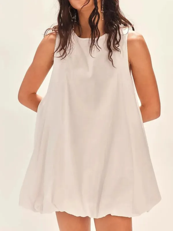 Tie Back Round Neck Tank Dress sold by Charming Charlie