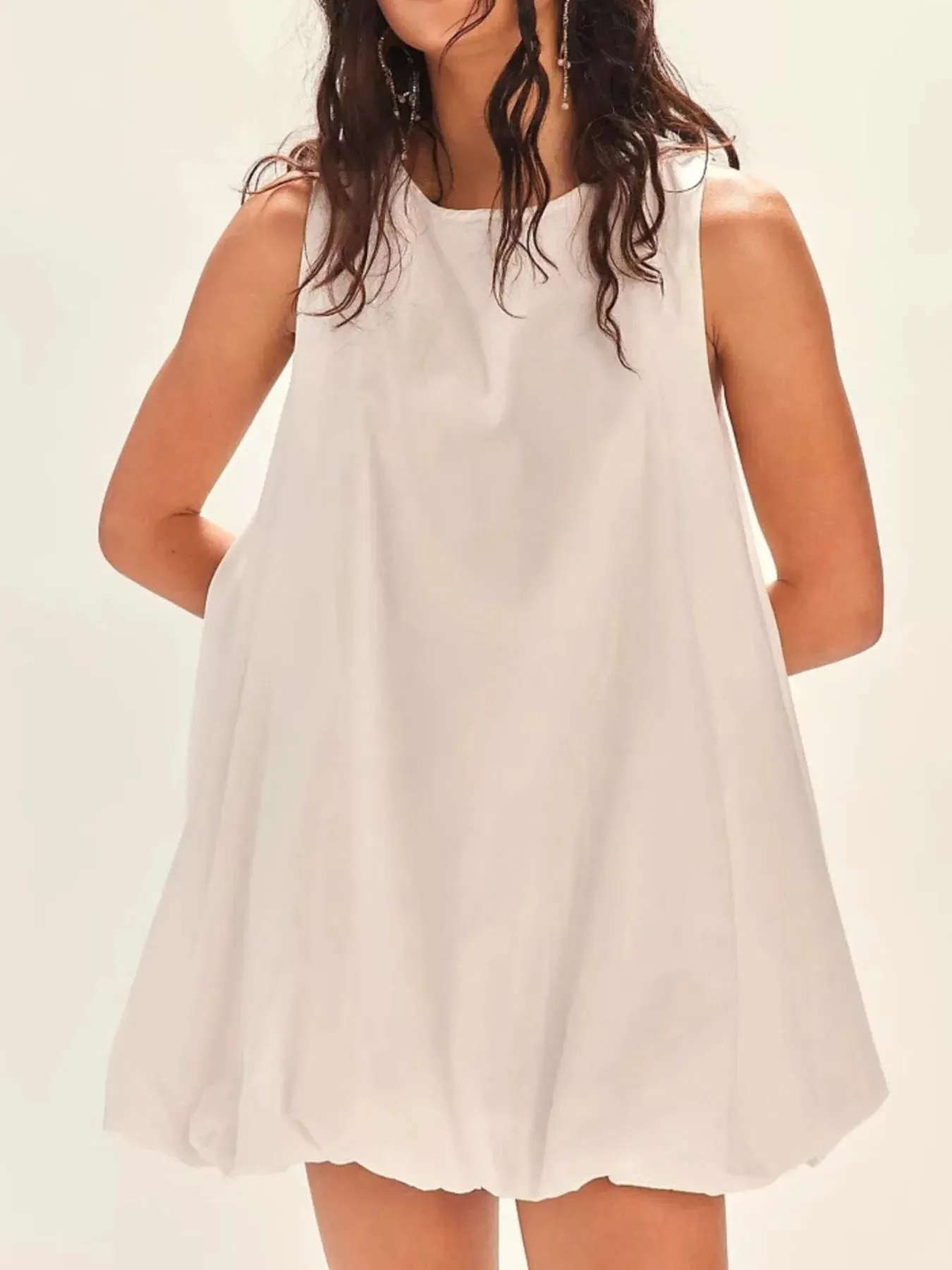 Tie Back Round Neck Tank Dress sold by Charming Charlie