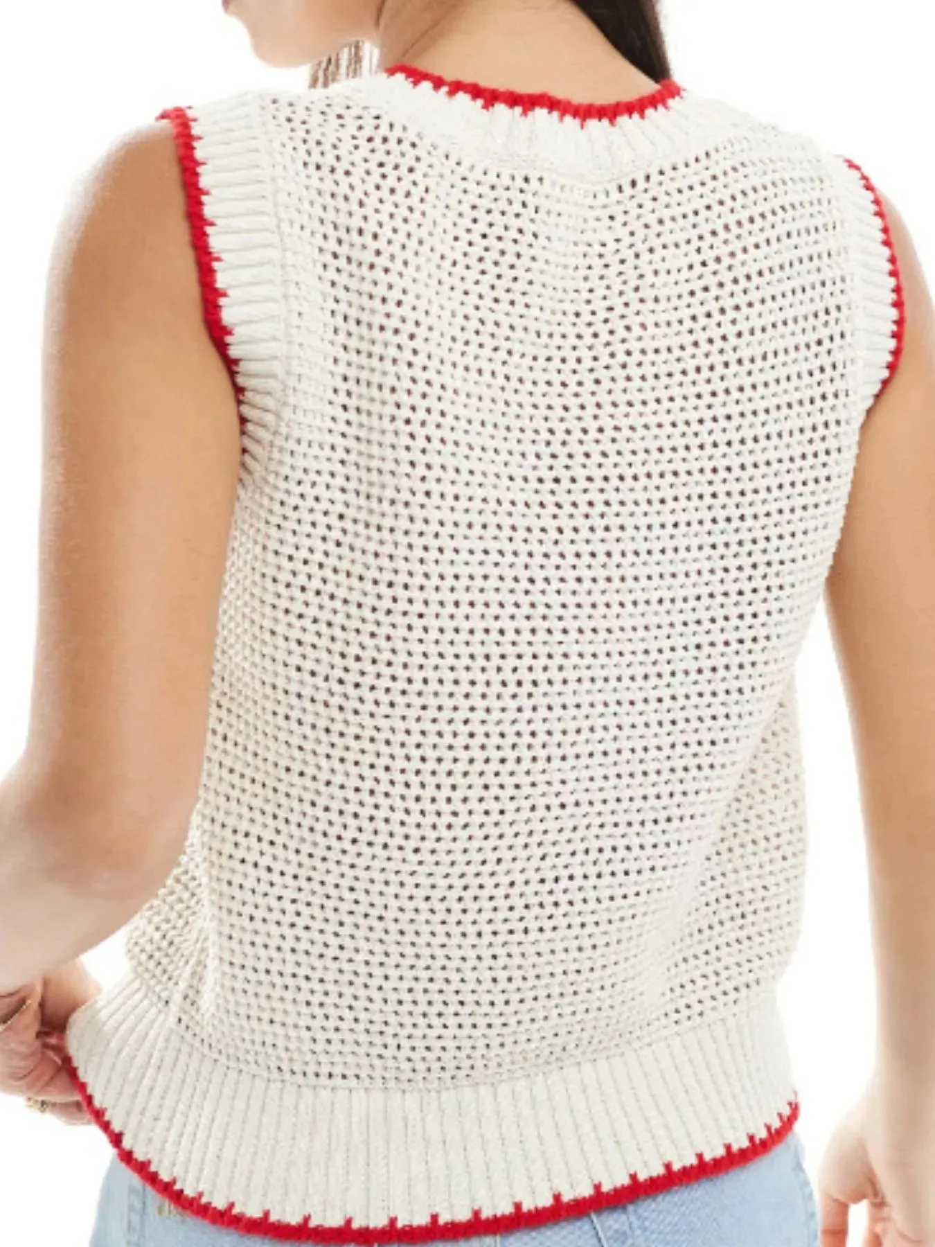 Chili Pepper Crochet Knit Tank Top sold by Charming Charlie product image thumbnail 4