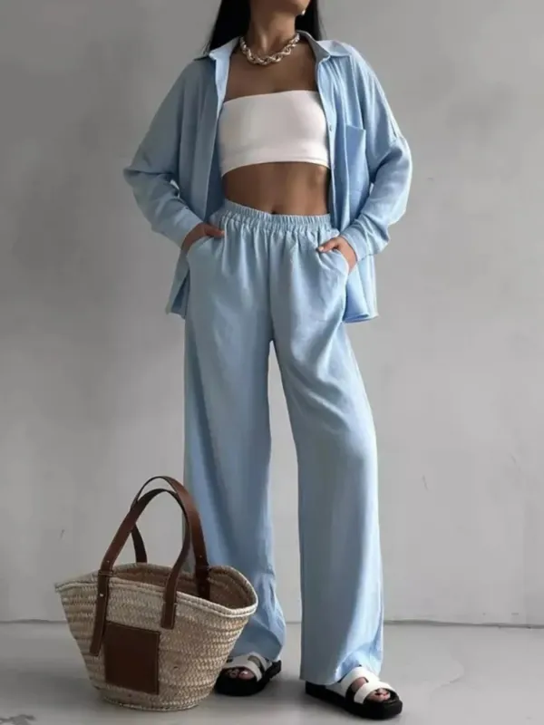 Button Up Long Sleeve Shirt and Pants Set sold by Charming Charlie