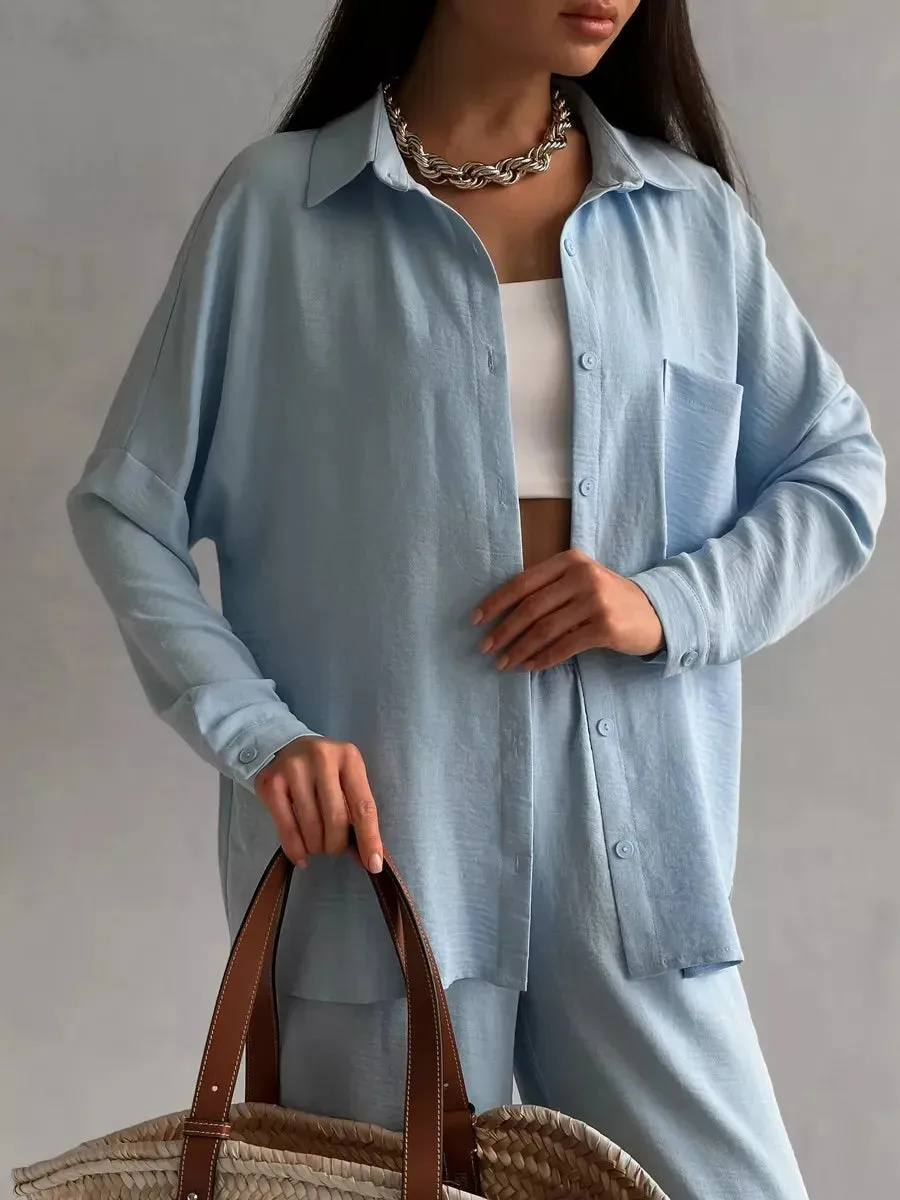 Button Up Long Sleeve Shirt and Pants Set sold by Charming Charlie product image thumbnail 2