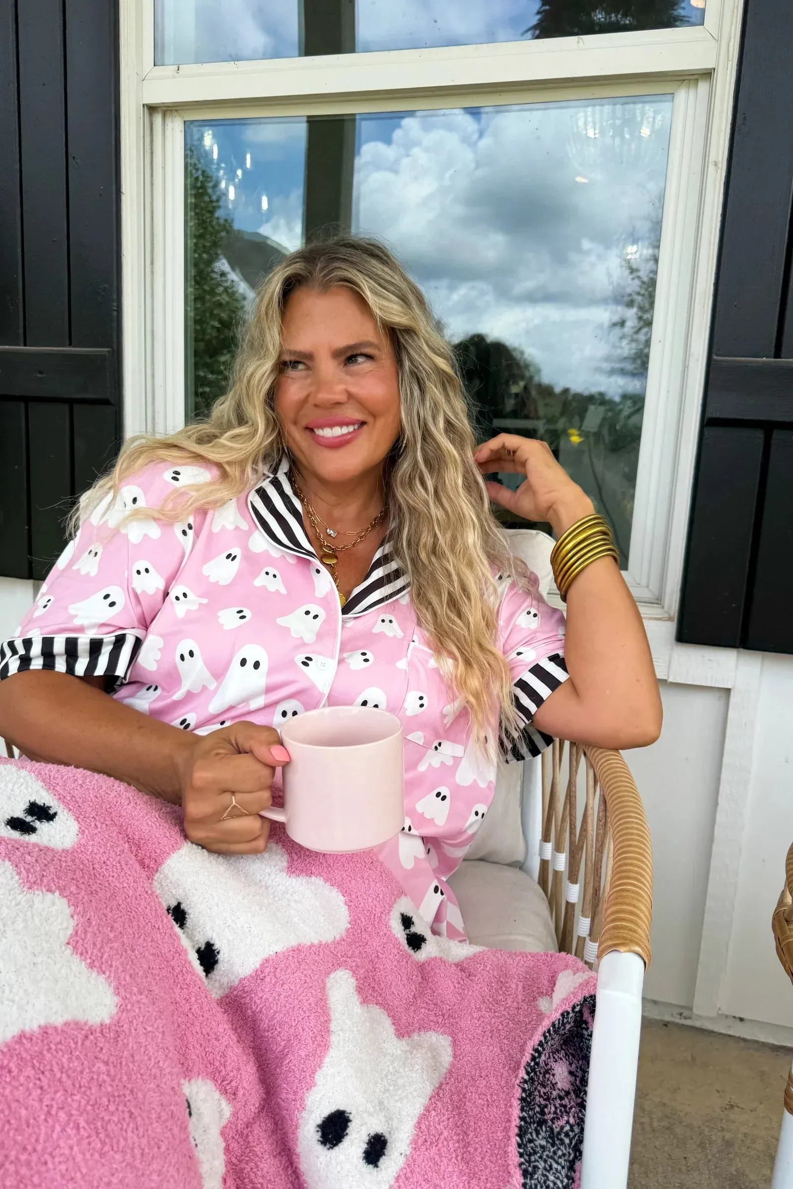 PREORDER: Boo-Jee Luxe PJ Set sold by Charming Charlie product image thumbnail 5