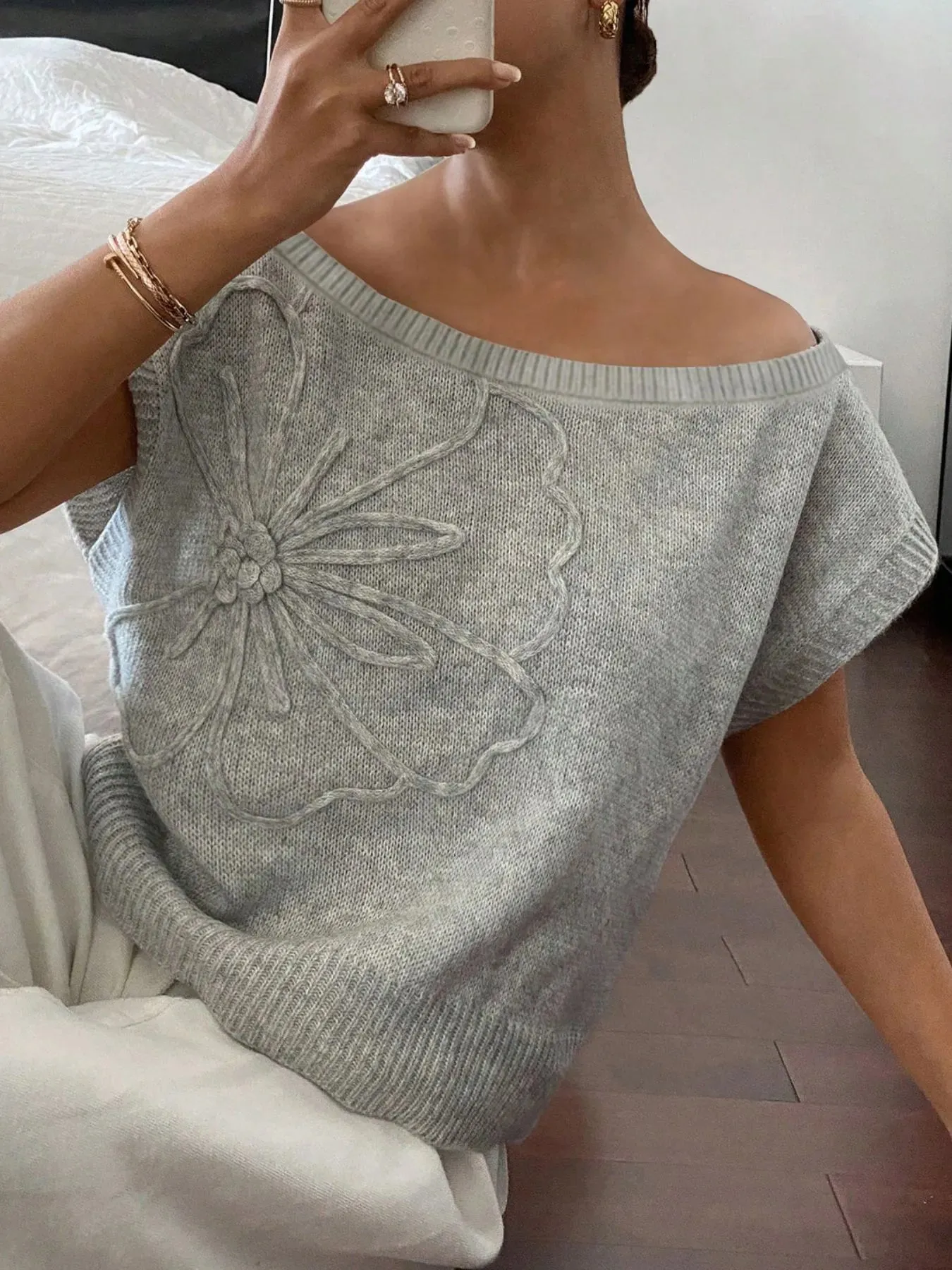 Ribbed Hem Boat Neck Sweater sold by Charming Charlie